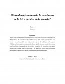 Letra cursiva vs letra imprenta