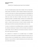 Reseña del texto “Sustainable passenger transport: Back to Brundtland”..