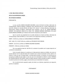 Que la suscrita soy propietaria de un predio ubicado en el barrio de Maro, Municipio de Temascalcingo, Estado de México, el cual cuenta con las siguientes medidas y colindancias:. Página 1