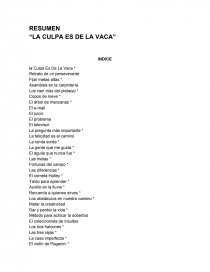 LA CULPA ES DE LA VACA RESUMEN - Resúmenes - Holguitanet LA CULPA ES DE LA VACA RESUMEN - Resúmenes - Holguitanet
