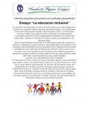 Atención educativa de alumnos con aptitudes sobresalientes Ensayo “La educación inclusiva”