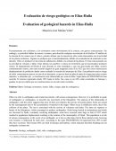 Evaluación de riesgo geológico en Elías-Huila