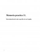 Memoria practica 11. Determinación del calor específico de un Líquido