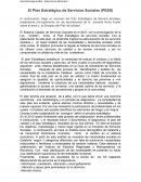 El Plan Estratégico de Servicios Sociales (PESS)