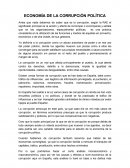 ECONOMÍA DE LA CORRUPCIÓN POLÍTICA