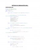 MÉTODO DE ORDENACIÓN SHELL CODIFICACIÓN JAVA