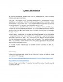 My first job interview was two year[a]s ago. I was still at the university. It was a successful interview, and a great experience.