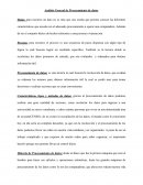 Analisis critico del procesamiento de datos