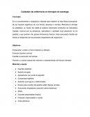 Cuidados de enfermería en drenajes de saratoga