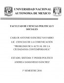 Problemática actual de la ciudadania contemporanea