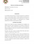 Informe de actividades protocolarias