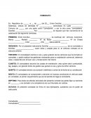 Comodato para vehículo.