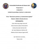 Tema: “Reacciones químicas y el calentamiento global.”