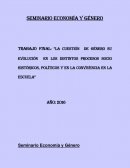 SEMINARIO ECONOMÍA Y GÉNERO