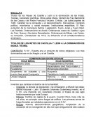 TITULOS DE LOS REYES DE CASTILLA Y LEON A LA DOMINACIÓN DE INDIAS. TEORÍA.