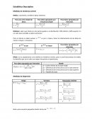 Medidas estadisticas descriptivas.