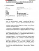 SÍLABO DE DESARROLLO DE LA COMUNICACIÓN EN CASTELLANO