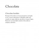 Recetas de repostería con chocolate.