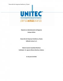 En México día con día se observa un incremento de empresas familiares y Pymes, actualmente se tiene una amplia visión de crecimiento en este sector, pero aún hace falta obtener conocimientos de cómo se maneja este tipo de mercados a nivel internacio. Página 1