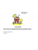 POST-TÍTULO EN ADMINISTRACIÓN EDUCACIONAL PARTE 1 ALUMNO: AIDES AURORA PEREDA VEGA