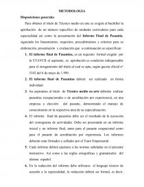 Informe METODOLOGIA. Página 1