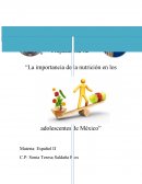 Preparatoria 12 “La importancia de la nutrición en los adolescentes de México”