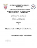 LITERATURATURA ESPAÑOLA III TAREA A DISTANCIA