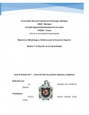 Tipos de ítems de evaluación.