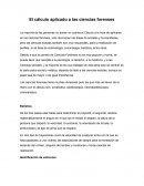 El cálculo aplicado a las ciencias forenses