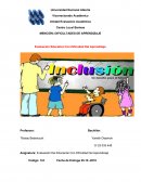 Evaluación del educando con dificultad de aprendizaje