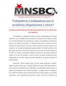 Declaración del Movimiento Nacional Socialista, Bolivariano y Chavista de GAS COMUNAL