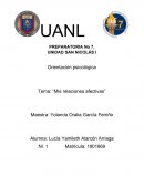 Orientación psicológica Tema: “Mis relaciones afectivas”