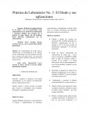 Práctica de Laboratorio No. 1: El Diodo y sus aplicaciones