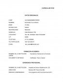 Resumen (Curriculum Vitae) Hernández Cruz Adriana