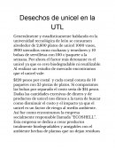 Desechos Desechos de unicel en la UTL.