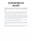 Plató, al llarg de les seves teories i els seus mites utilitzava una sèrie de significants els quals tenien un significat diferent al que nosaltres tenim. A continuació en teniu dotze: