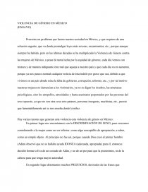 Violencia de Genero en México. Página 1