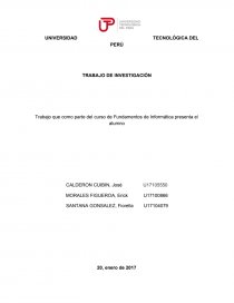 Trabajo que como parte del curso de Fundamentos de Informática presenta el alumno. Página 1