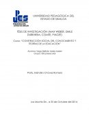 TÉSIS DE INVESTIGACIÓN (MAX WEBER, EMILE DURKHEIM, COMTE, PIAGET)