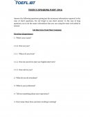 TOEL TOEFL’S SPEAKING PART 2016