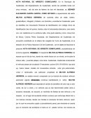 Minuta de Acta notarial de arresto domiciliario