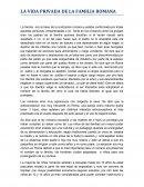 La vida privada de la familia romana.