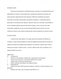 PASOS DE PLANEACION EMPRESA LOGISTICA. Página 1