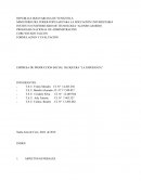 FORMULACION Y EVALUACIÓN EMPRESA DE PRODUCCION SOCIAL BLOQUERA “LA ESPERANZA”