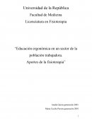 Educación ergonómica en un sector de la población trabajadora. Aportes de la fisioterapia
