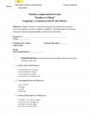 Objetivos: Medir y observar el nivel de extracción de información textual a través de preguntas de nivel explícito e implícito. Describir espacios narrativos. Formular opiniones fundamentadas en relación al texto leído.