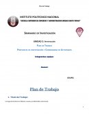 Plan de Trabajo Propuestas de investigación y Cronograma de Actividades