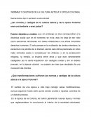 NORMAS Y CASTIGOS DE LA CULTURA AZTECA Y EPOCA COLONIAL