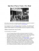 Qué fue el Nuevo Trato o New Deal