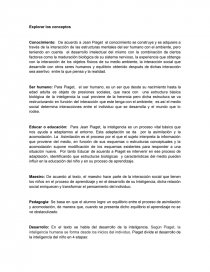 Conceptos según Piaget. Página 1